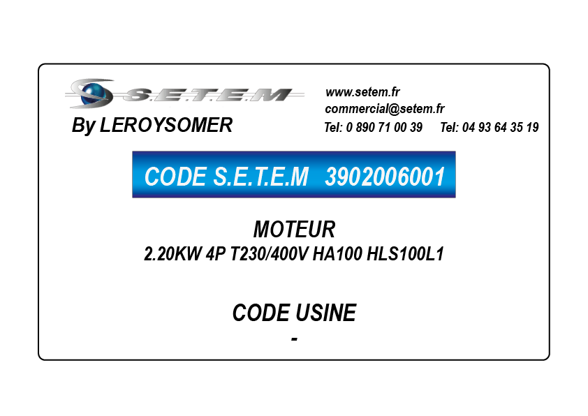 MOTEUR 30KW 2P T230/400V HA200 B3 LSES200LRT