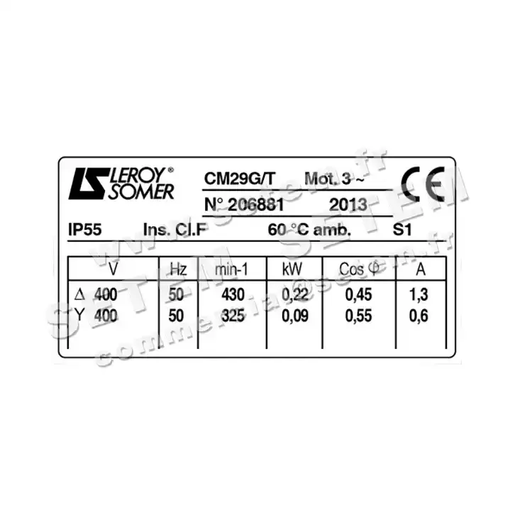 3902009578-MOTEUR LEROYSOMER CM29G/T 220/90W 12P T400V 2