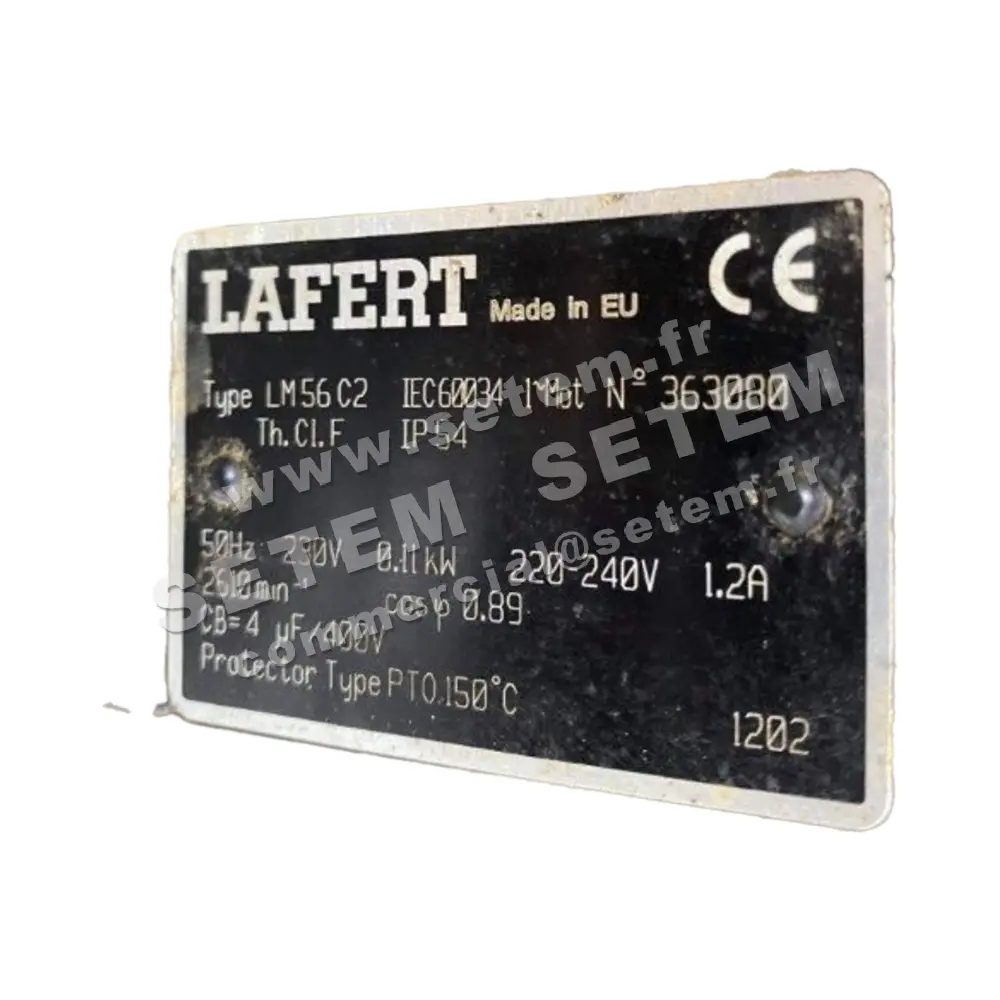3923100150-MOTEUR LAFERT 0.11KW 2P M230V HA56 B3 LM56C2