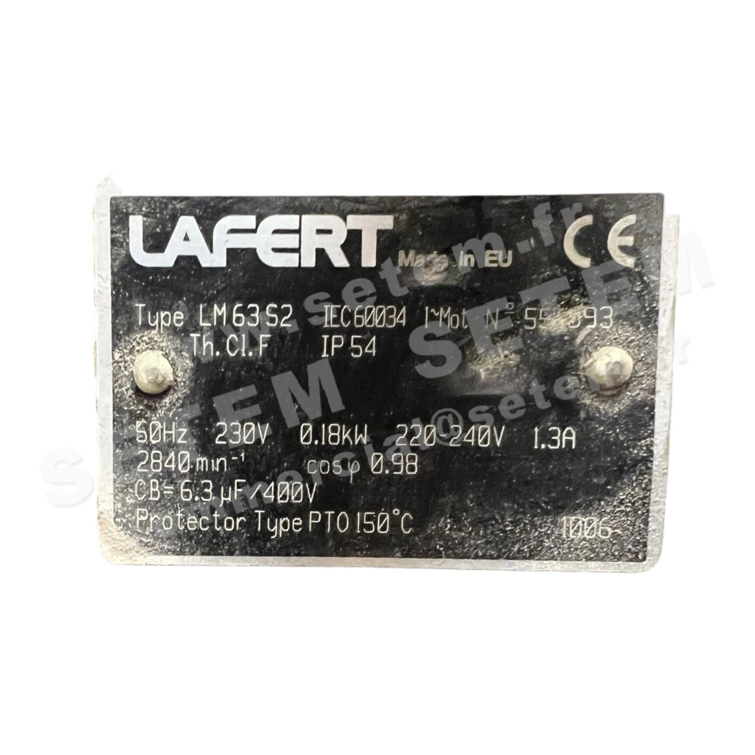 3923100325-MOTEUR LAFERT 0.18KW 2P M230V HA63 B14 LM63S2