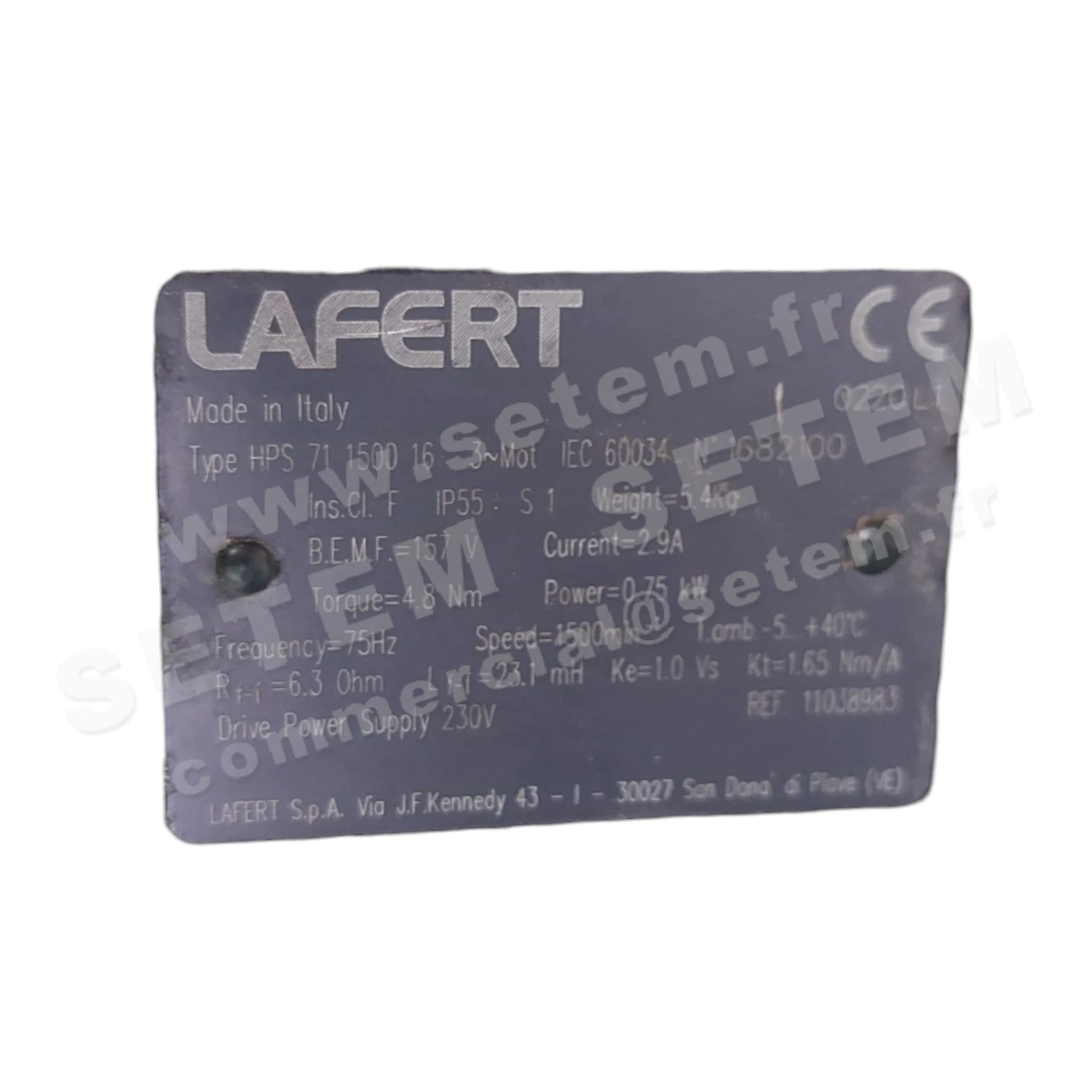 MOTEUR 0.75KW 4P T230V HA71 HPS71150016 *11038983*