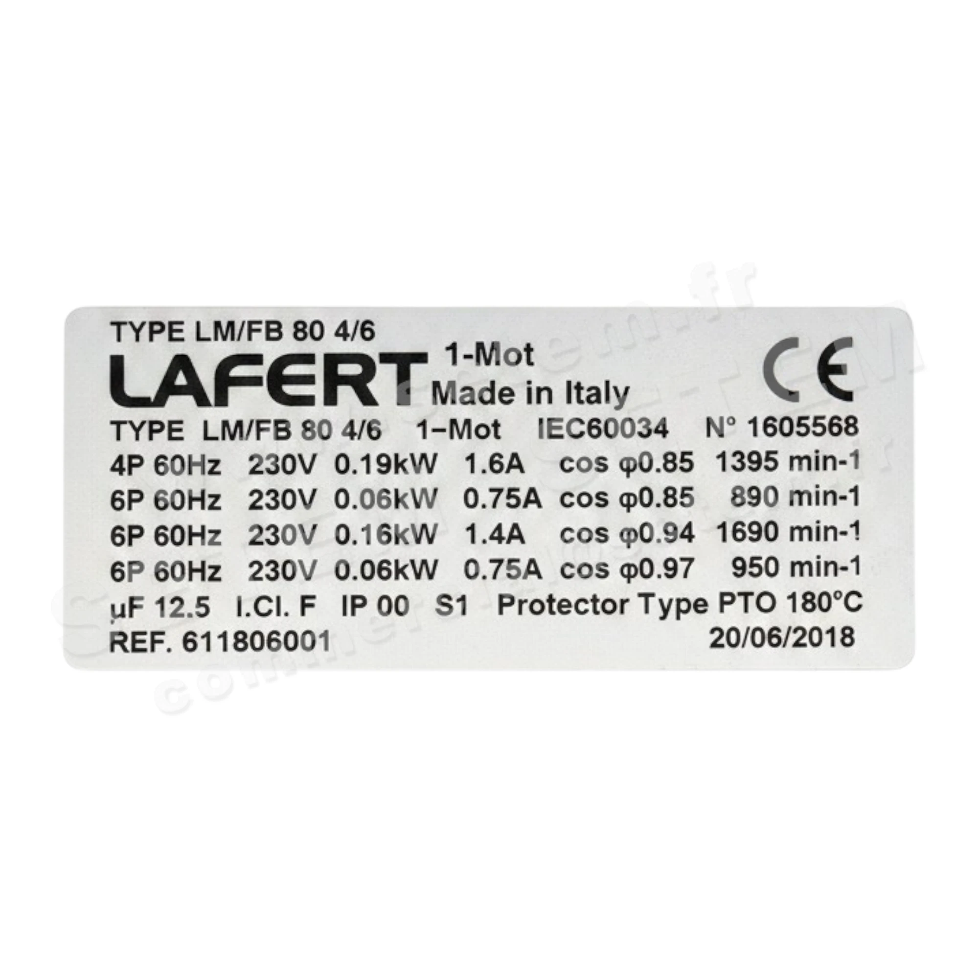 3923106289-MOTEUR LAFERT LM/FB80.4/6 "611806001"
