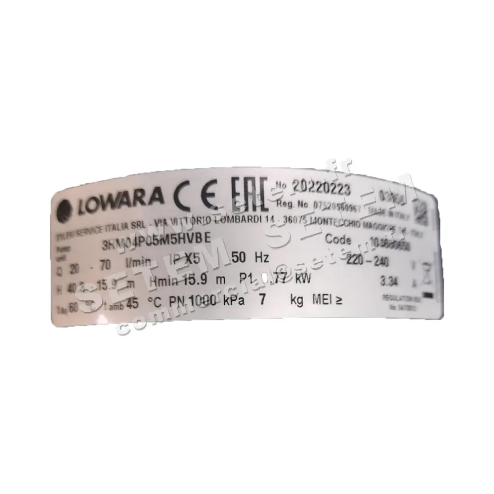 3928503697-POMPE LOWARA 3HM04P05M5HVBE *104600650* 5