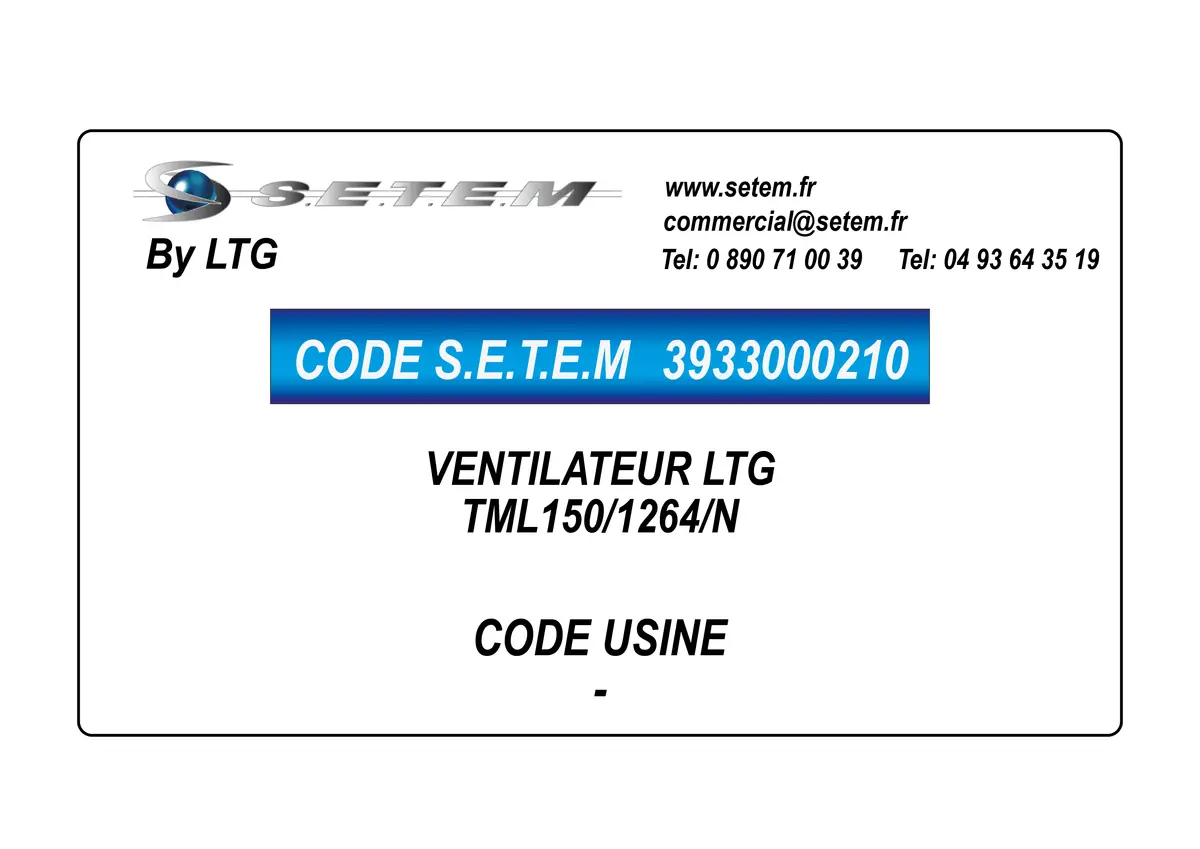 3933000210-VENTILATEUR LTG TML150/1264/N