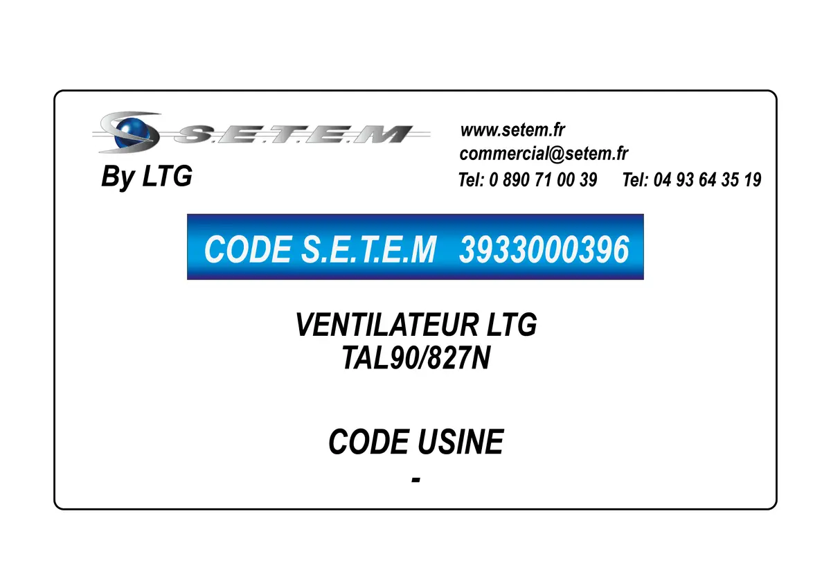 3933000396-VENTILATEUR LTG TAL90/827N