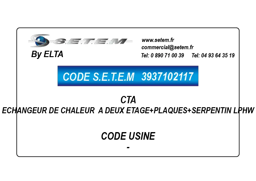 3937102117-CTA ECHANGEUR DE CHALEUR A DEUX ETAGE+PLAQUES+SERPENTIN LPHW