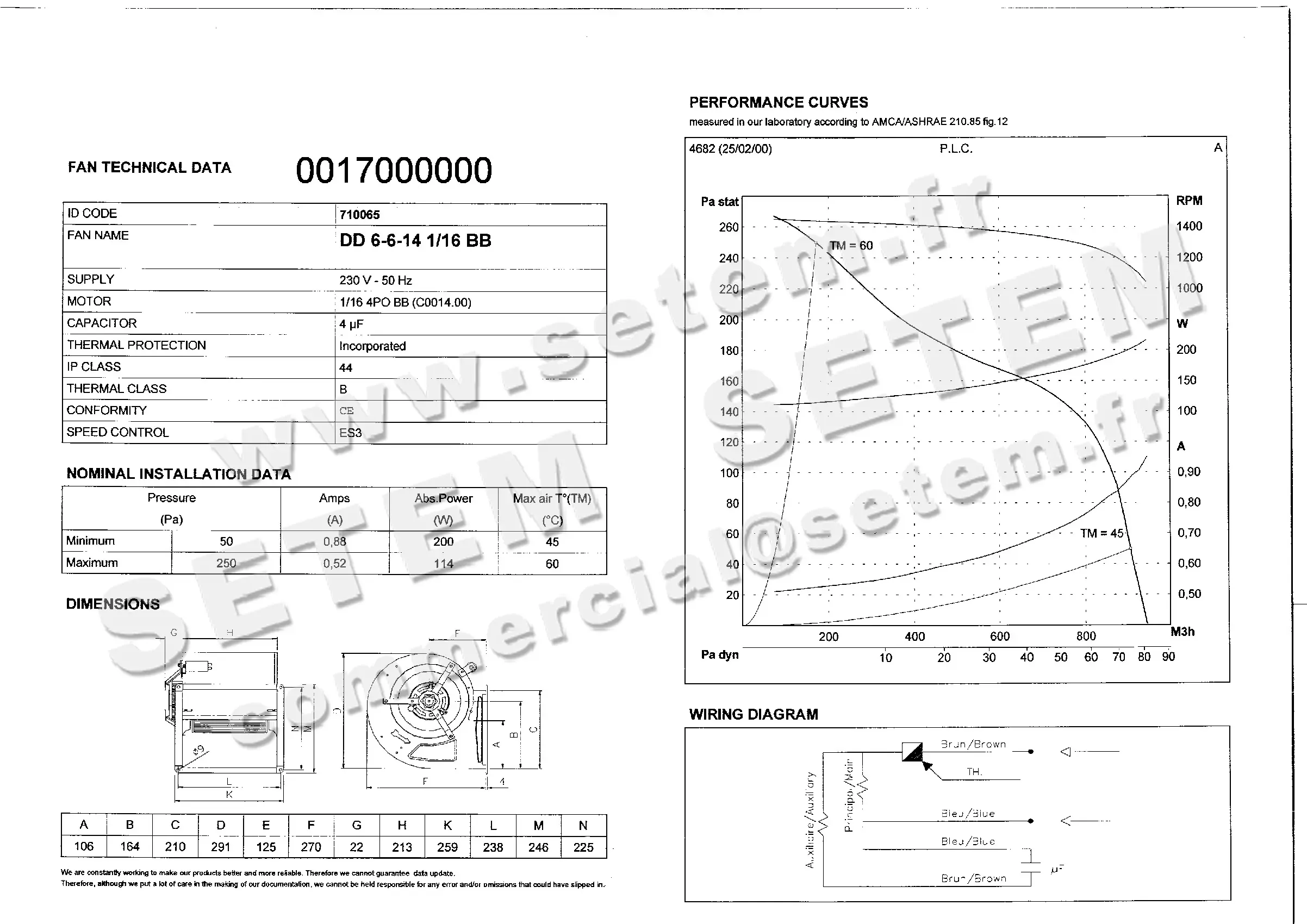 3938000000-VENTILATEUR LEMMENS DD6.6.14.1/16.BB *710065*