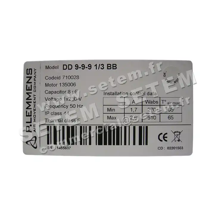 3938000006-VENTILATEUR LEMMENS DD9.9.9.1/3.BB 135006 +BR *710028* 4