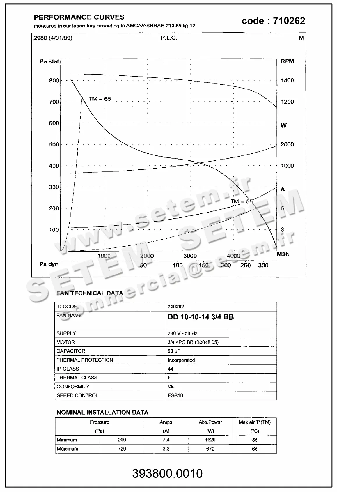3938000010-VENTILATEUR LEMMENS DD10.10.14.3/4.BB 130034 *710262* 5