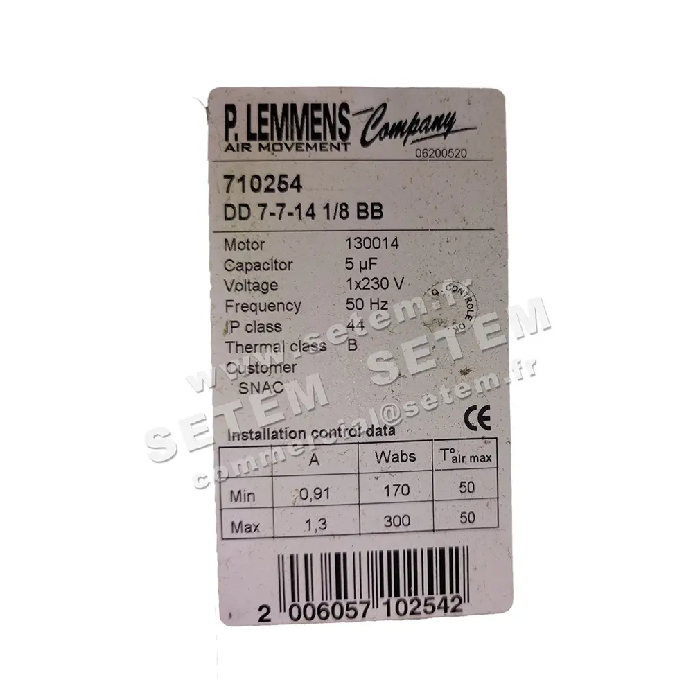 3938000016-VENTILATEUR LEMMENS DD11.11.9.3/4.BB *710054*