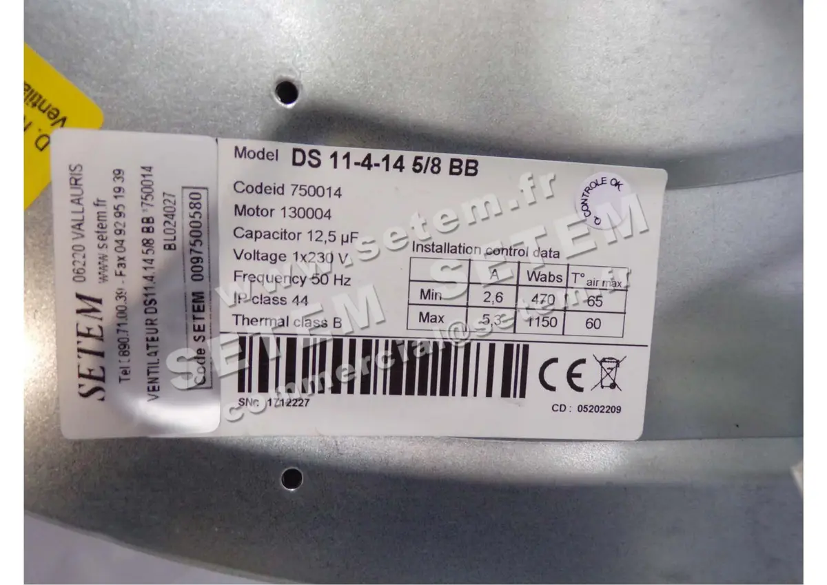 3938000033-VENTILATEUR LEMMENS DS11.4.14.5/8.BB *750014* 4