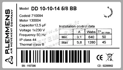 3938000102-VENTILATEUR LEMMENS DD10.10.14.5/8.BB 130004 +BR *710094* 3