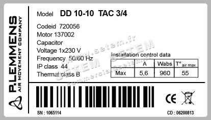 3938000115-VENTILATEUR LEMMENS DD11.9.9.1/1.TIBB *710051* 2