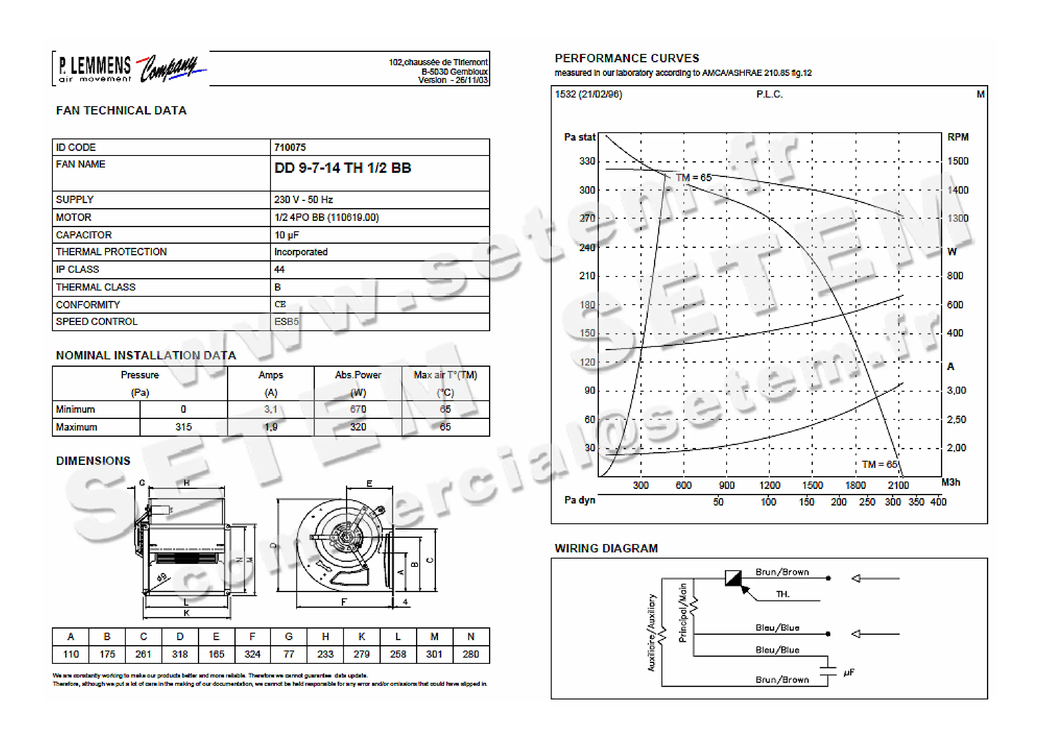 3938000238-VENTILATEUR LEMMENS DD9.7.14.TH.1/2.BB 130002 *710075* 5