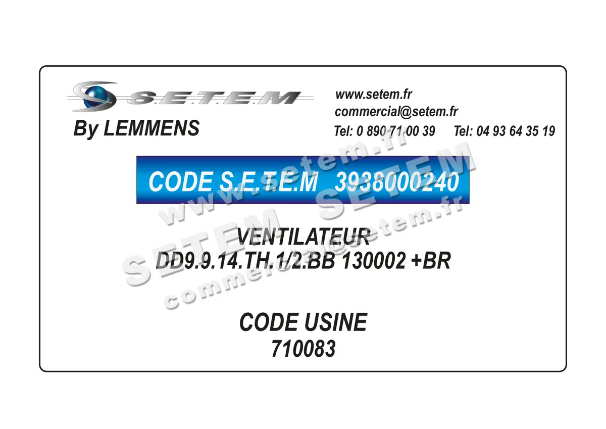 3938000240-VENTILATEUR LEMMENS DD9.9.14.TH.1/2.BB 130002 +BR *710083* 4