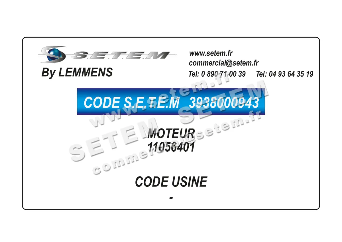 3938000943-MOTEUR LEMMENS 11056401