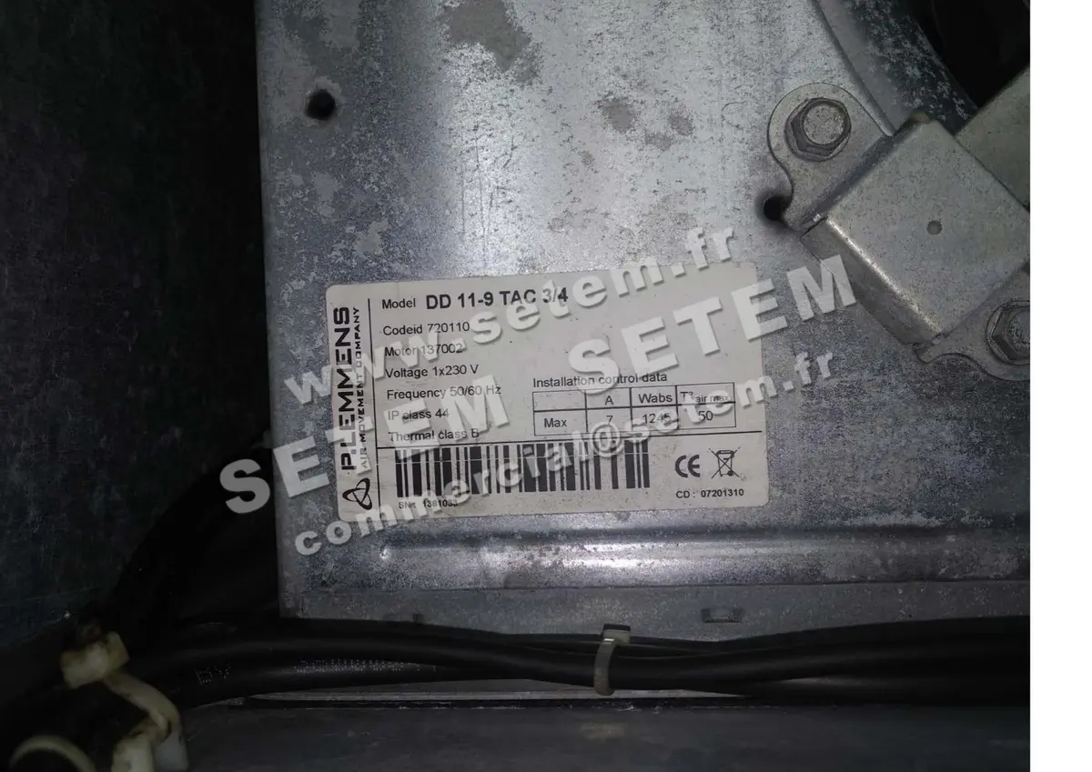 3938001002-VENTILATEUR LEMMENS DD11-9 TAC3/4 137002 *720110* 2