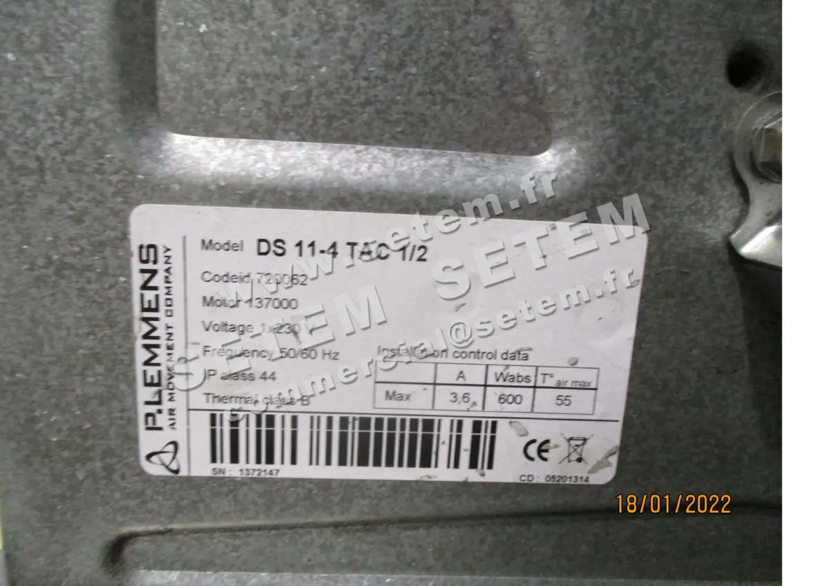 3938001122-VENTILATEUR LEMMENS DS11.4.TAC2.1/2 *720062* 4