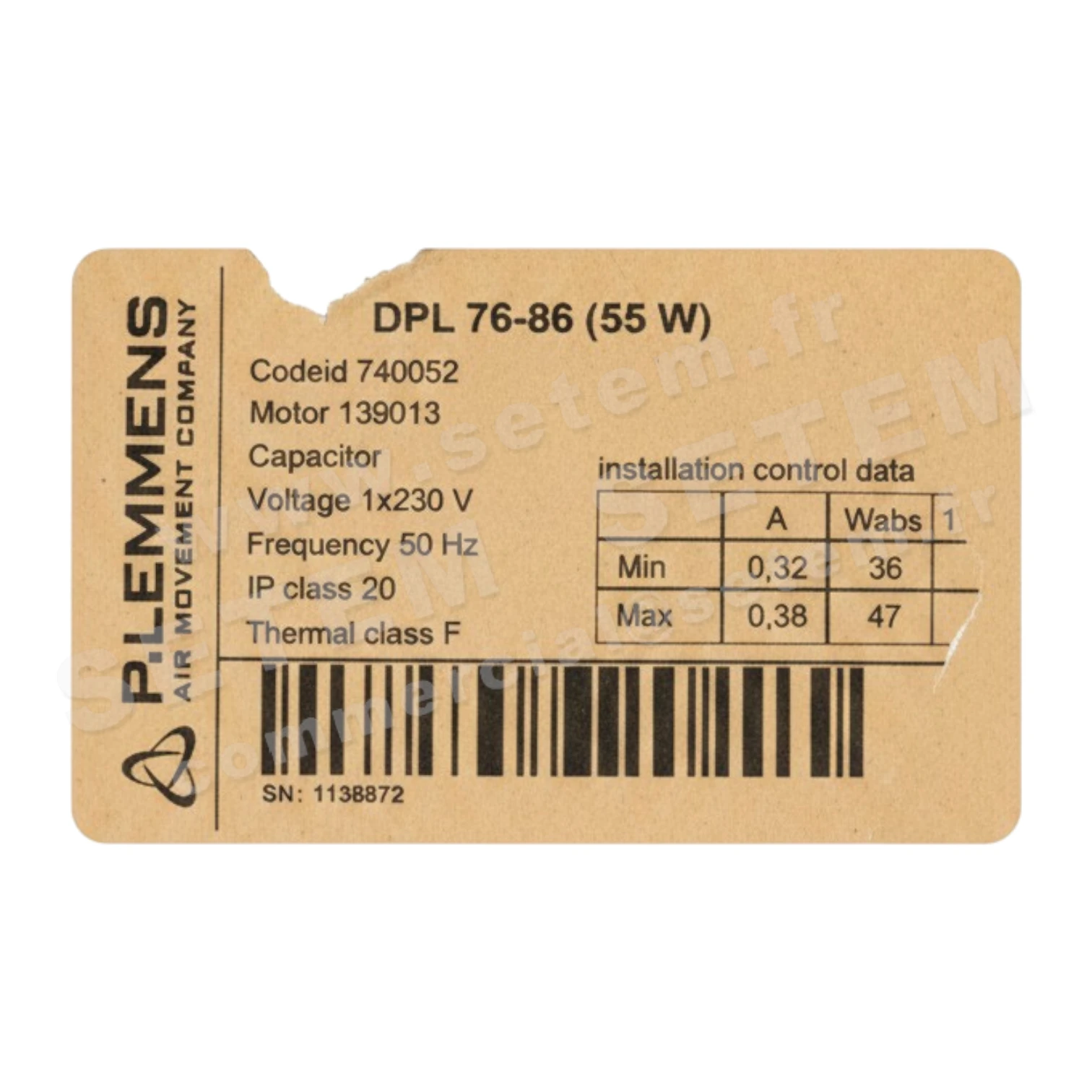 GMV DPL76-86  139013 *740052* 3