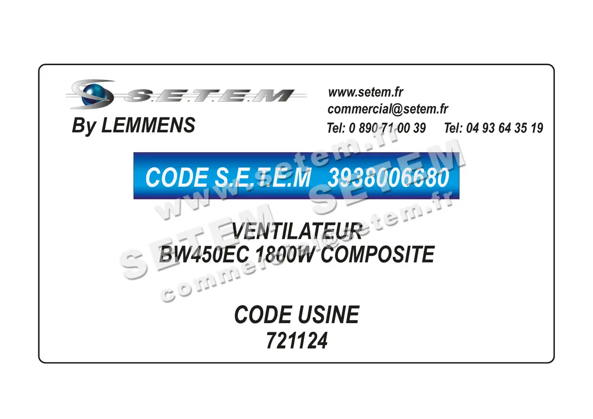 3938006680-VENTILATEUR LEMMENS BW450EC 1800W COMPOSITE *721124*