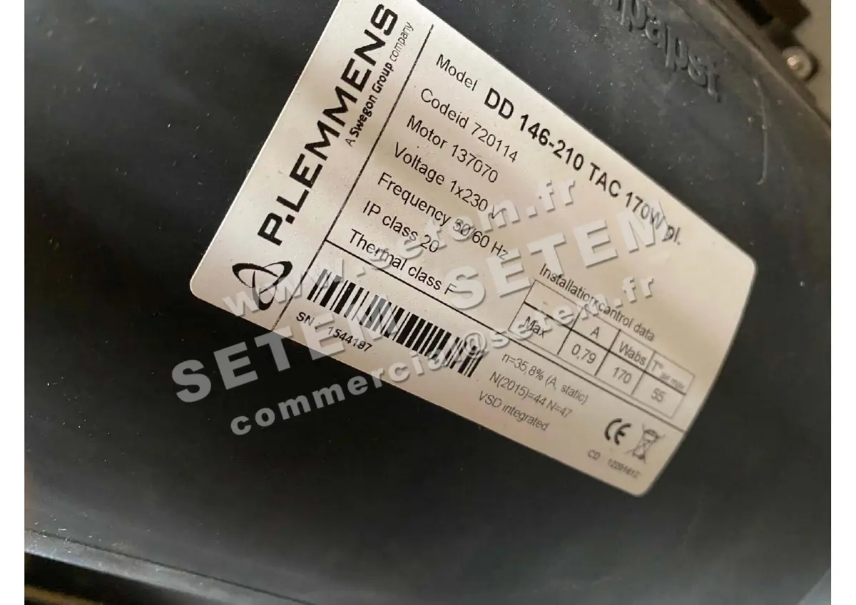 3938008529-VENTILATEUR LEMMENS DD146.210TAC 137070 *720114*
