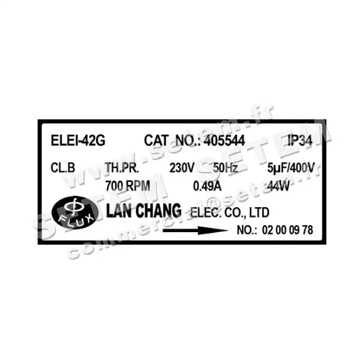 3964002006-MOTEUR LANCHANG ELEI42G *402244* 3
