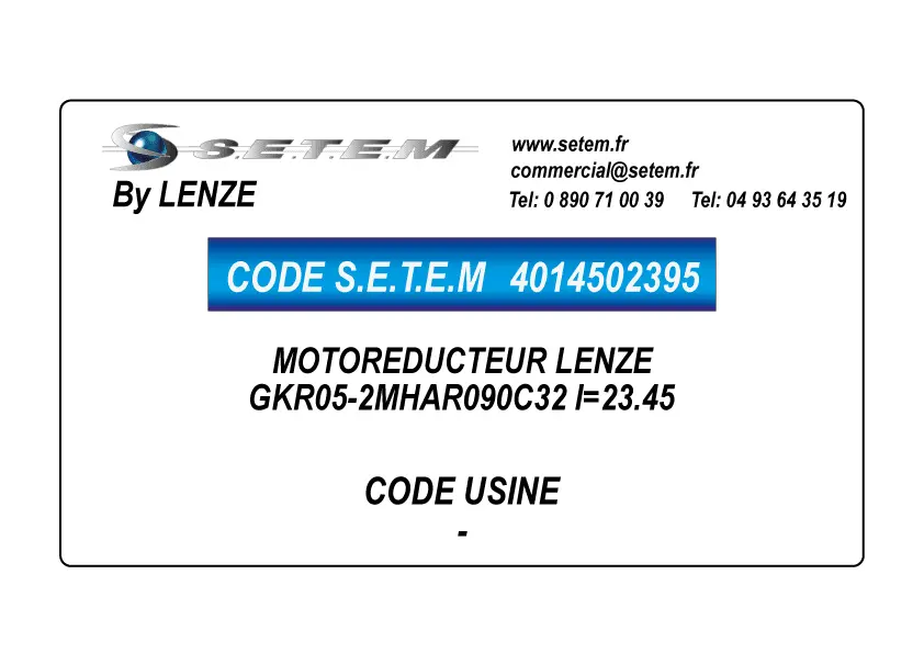 4014502395-MOTOREDUCTEUR LENZE GKR05-2MHAR090C32 I=23.45