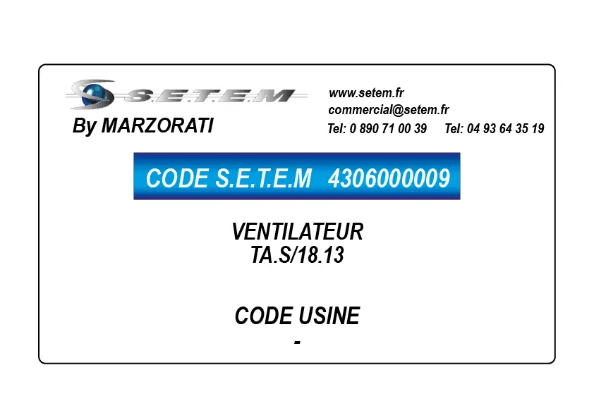 4306000009-VENTILATEUR MARZORATI TA.S/18.13