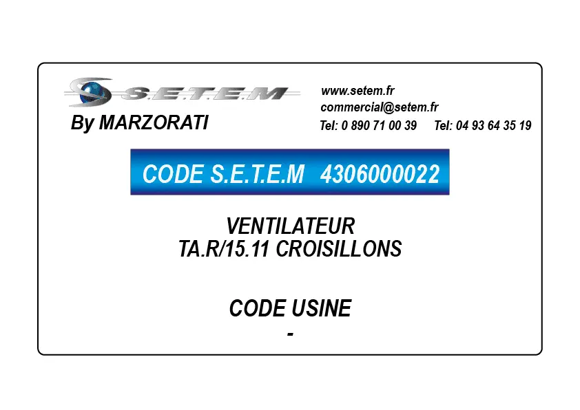 4306000022-VENTILATEUR MARZORATI TA.R/15.11 CROISILLONS