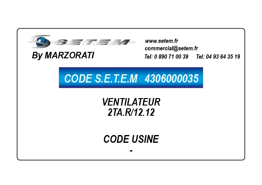 4306000035-VENTILATEUR MARZORATI 2TA.R/12.12