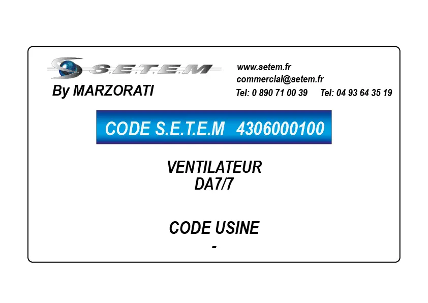 4306000100-VENTILATEUR MARZORATI DA7/7