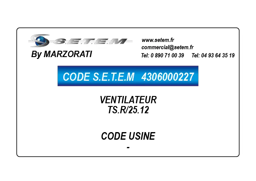 4306000227-VENTILATEUR MARZORATI TS.R/25.12