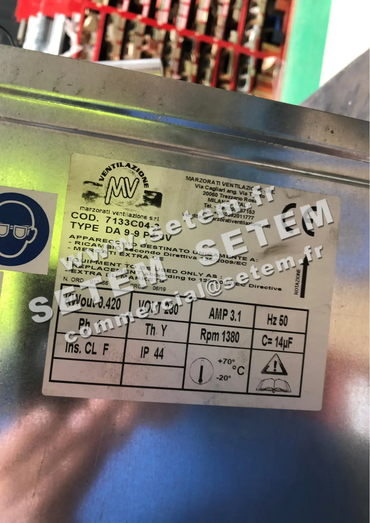 4306002879-VENTILATEUR MARZORATI DA9-9 420W 4P M230V 3V *7133C04-3*