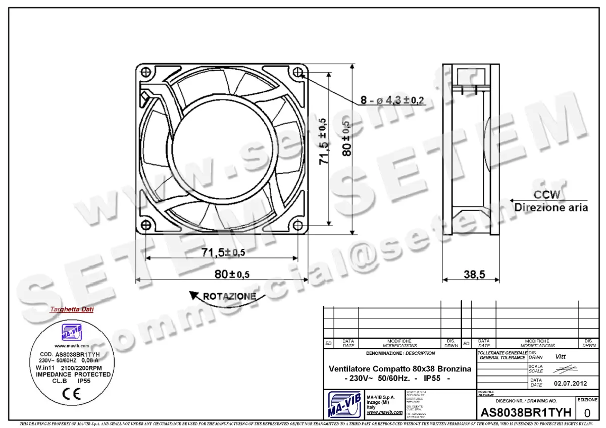 4332000004-VENTILATEUR MAVIB AS8038BR1TY