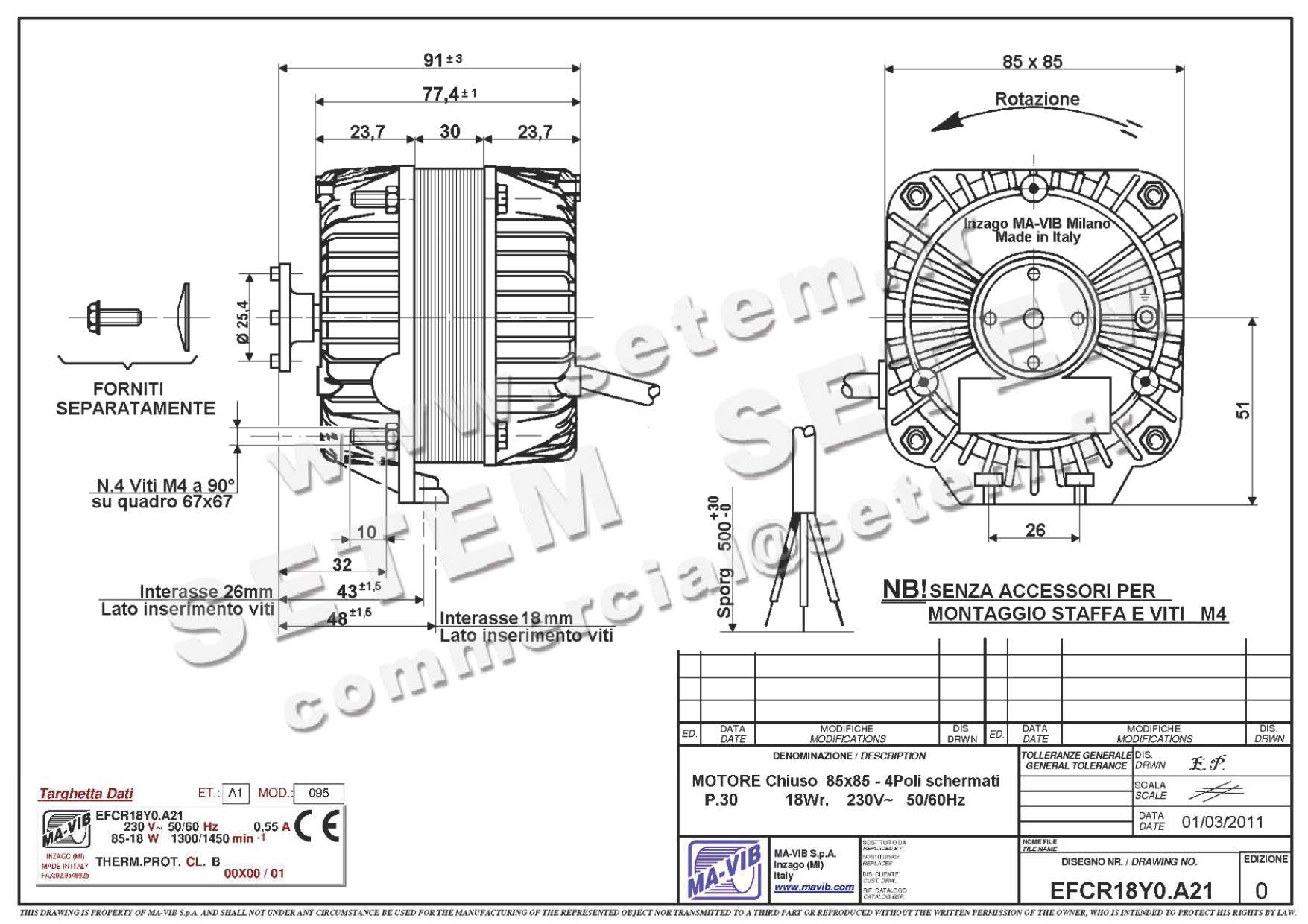 MOTEUR EFCR18Y0.A21