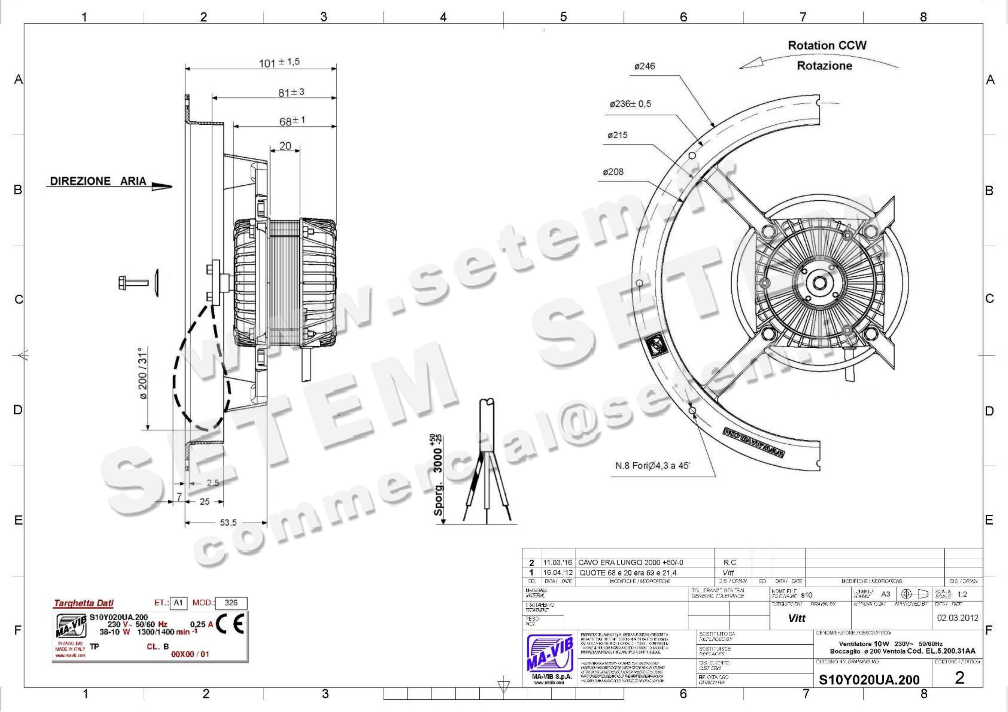 4332000060-VENTILATEUR MAVIB S10Y020UA.200