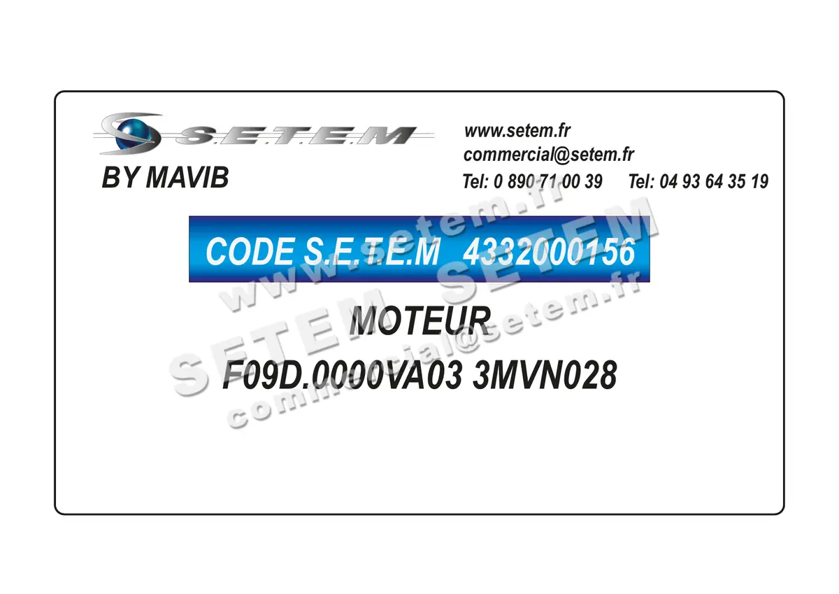 4332000156-MOTEUR MAVIB F09D.0000VA03 "3MVN028"