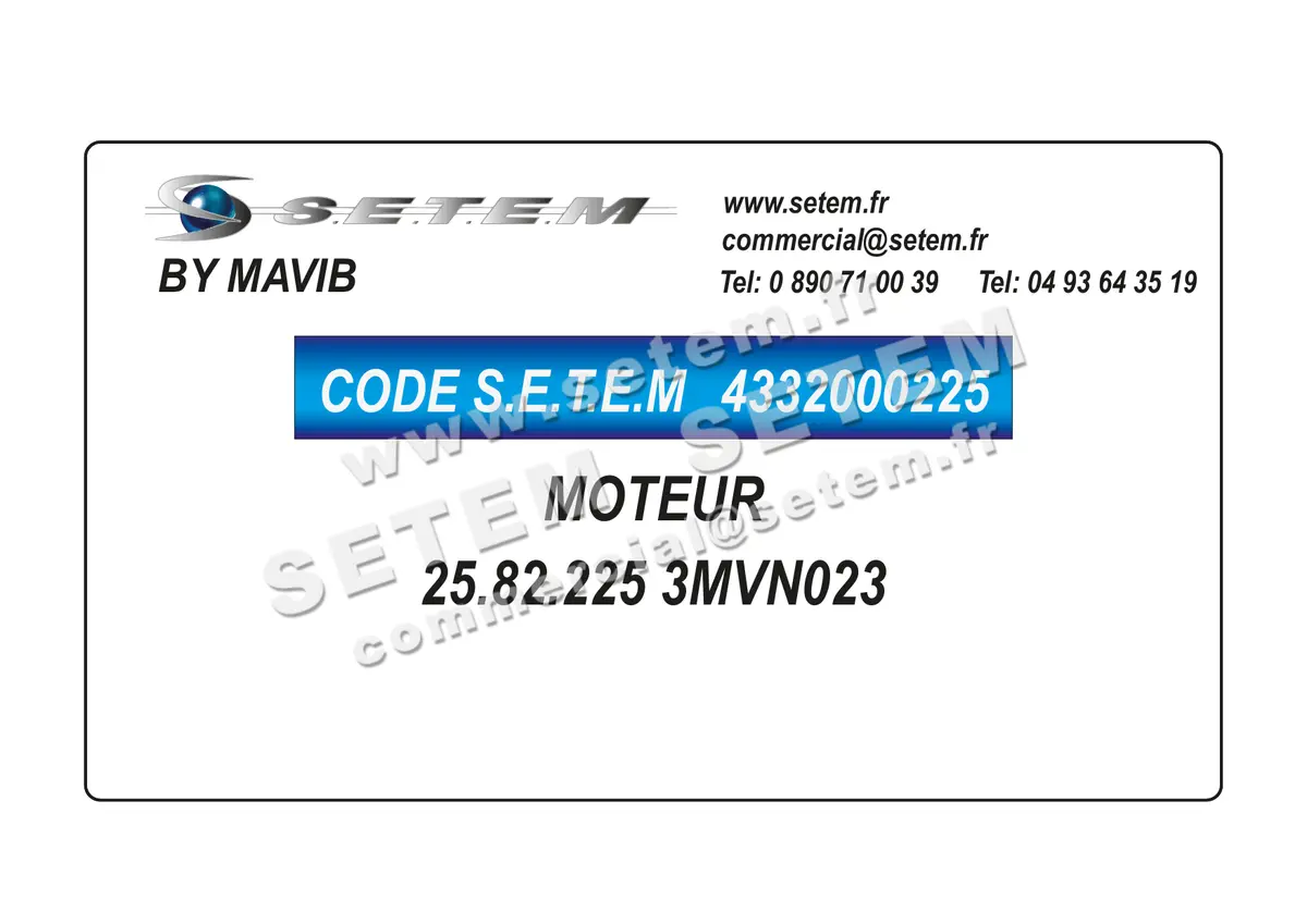 4332000225-MOTEUR MAVIB 25.82.225 "3MVN023" 4