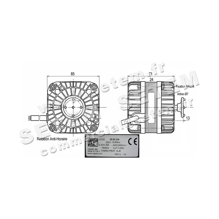 4332000225-MOTEUR MAVIB 25.82.225 "3MVN023" 7
