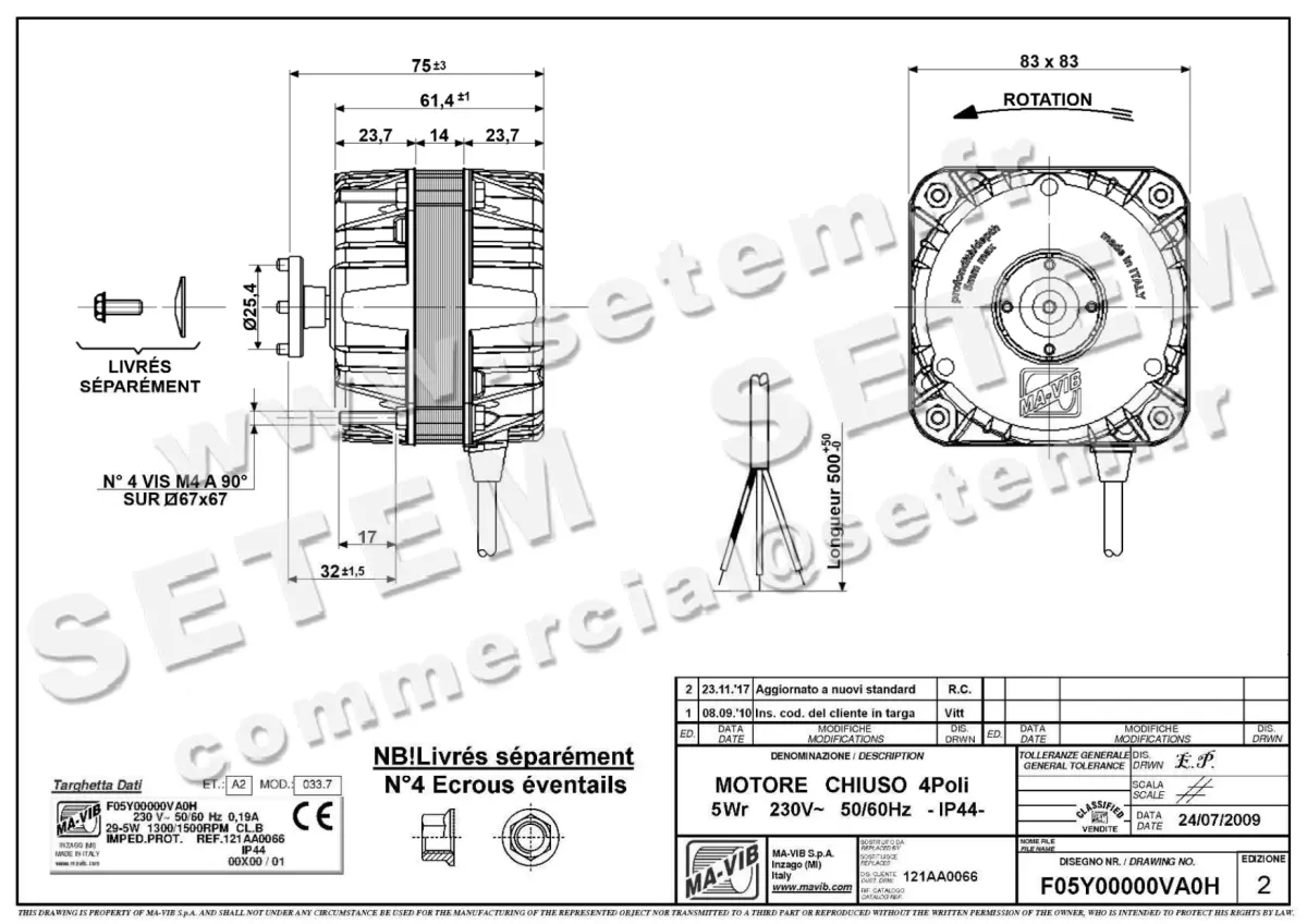 4332000235-MOTEUR MAVIB F05Y00000VA0H "121AA0066"