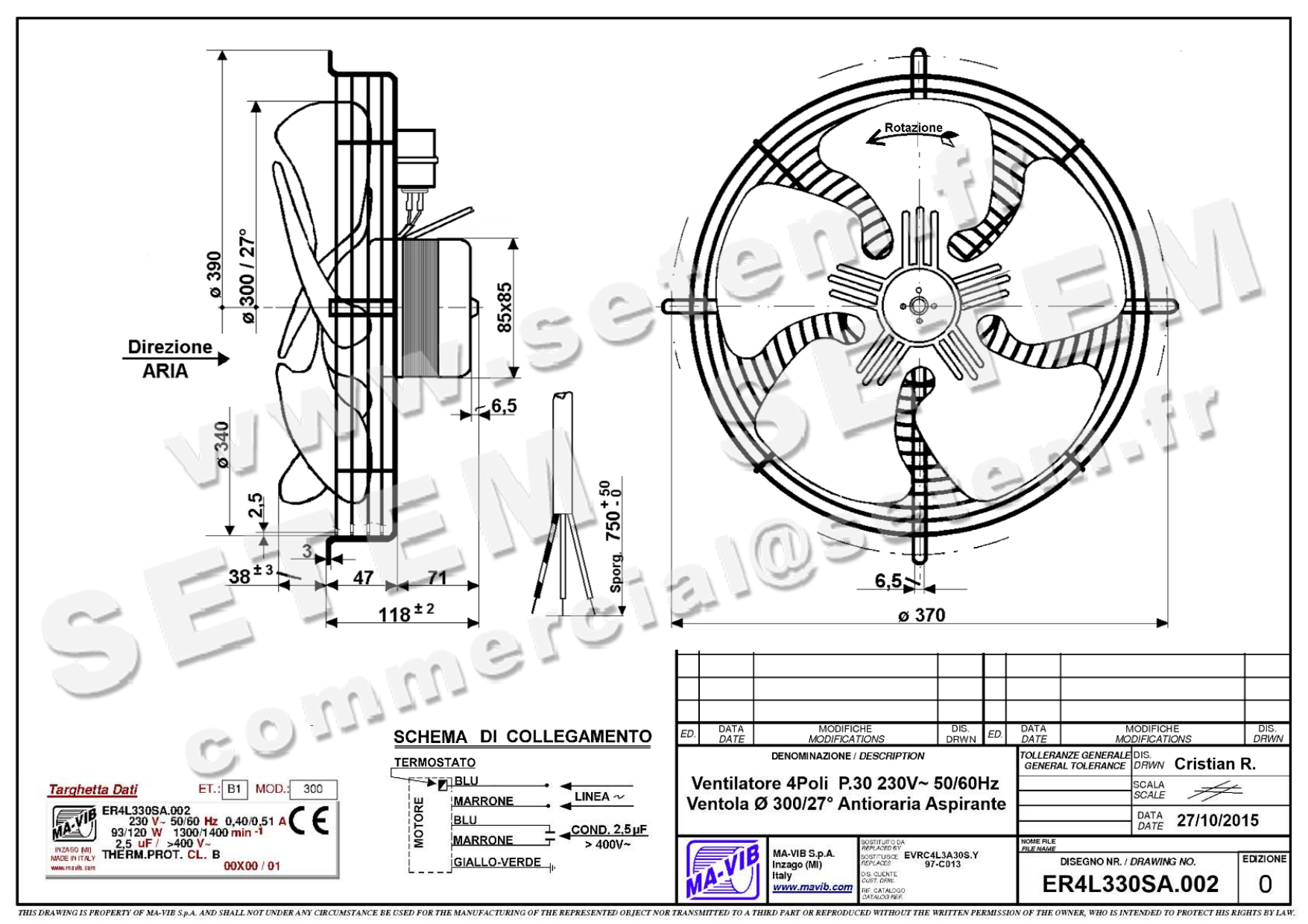 4332001398-VENTILATEUR MAVIB ER4L330SA.002 4
