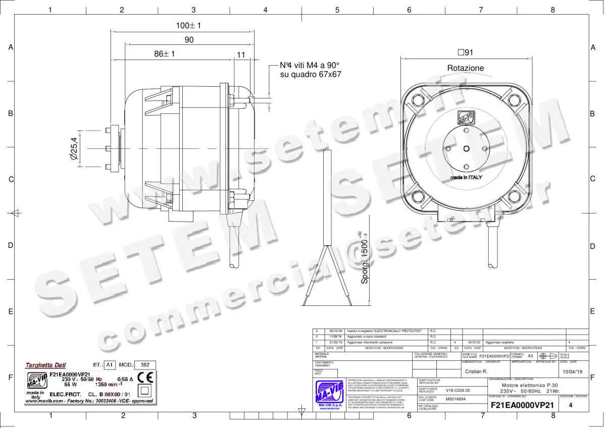 4332001983-MOTEUR MAVIB F21EA0000VP21