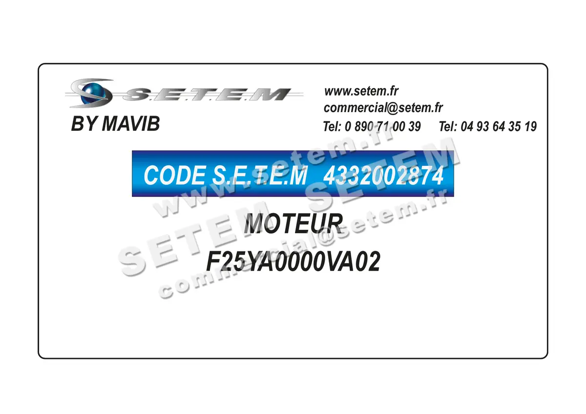 4332002874-MOTEUR MAVIB F25YA0000VA02