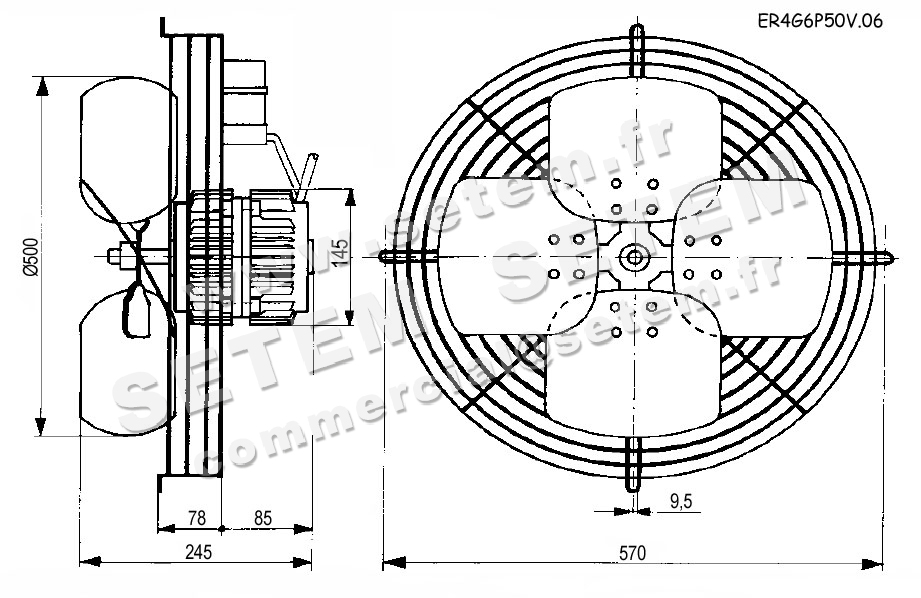 4332003612-VENTILATEUR MAVIB ER4G6P50V.06 6