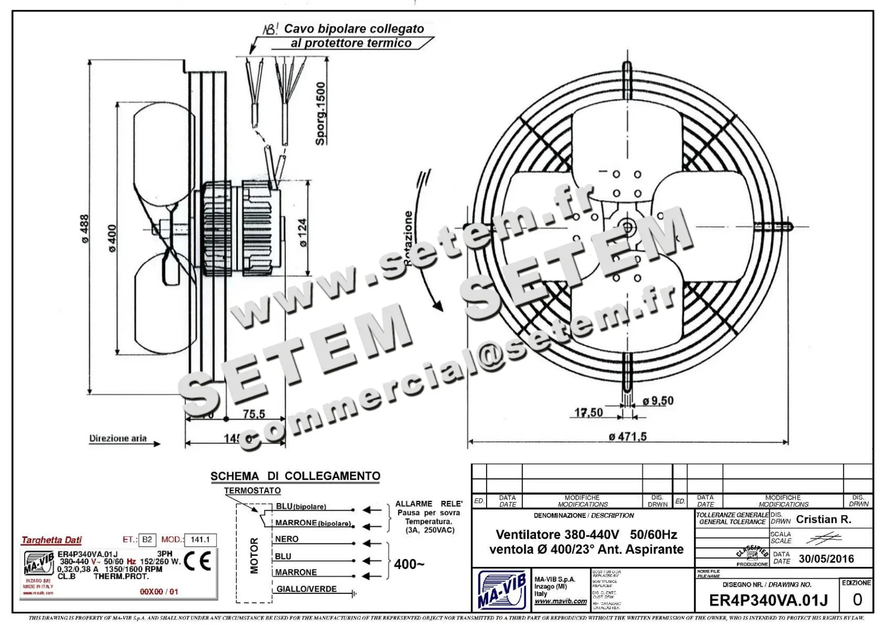4332004152-VENTILATEUR MAVIB ER4P340VA.01J