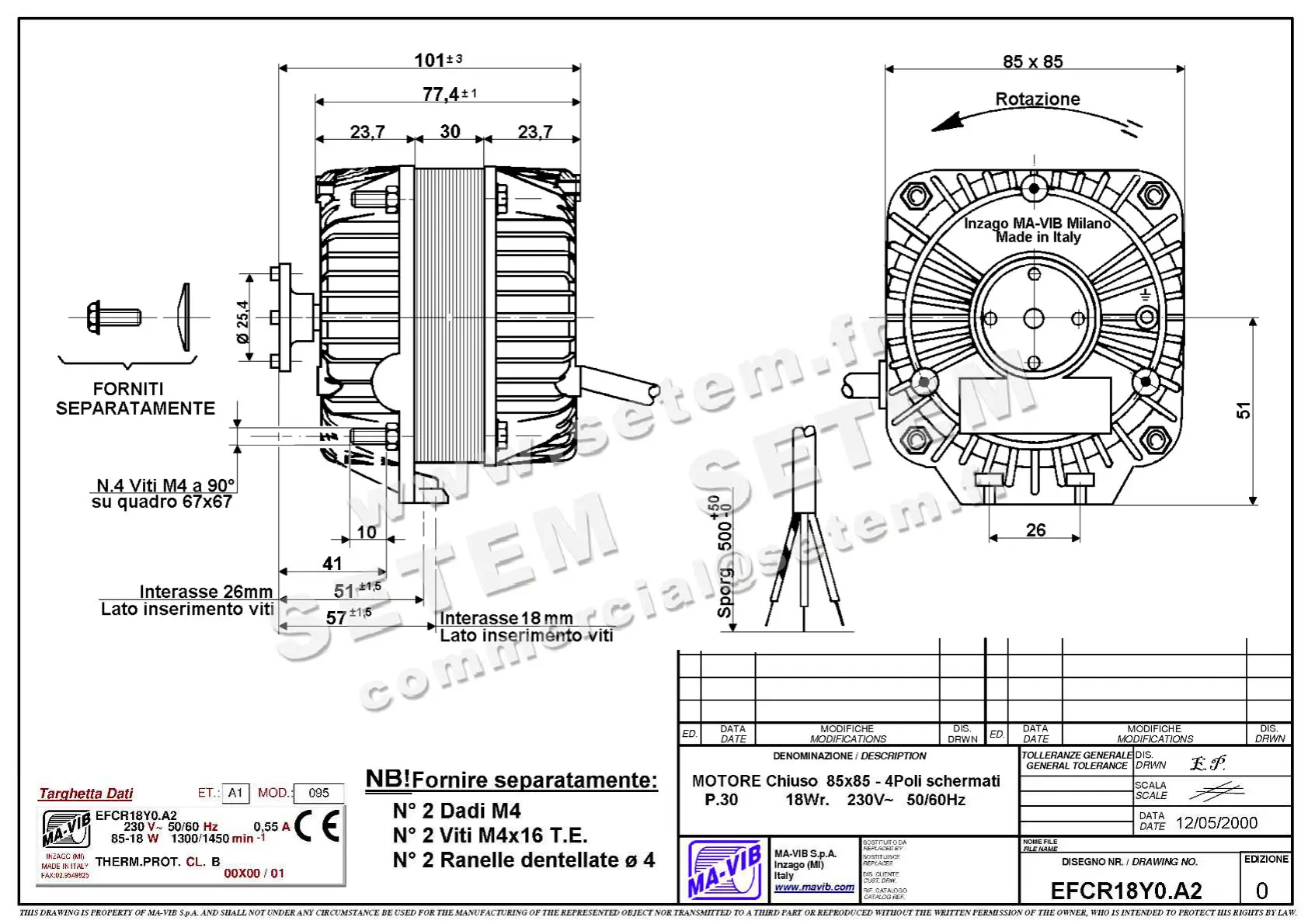 4332005236-MOTEUR MAVIB EFCR18Y0.A2
