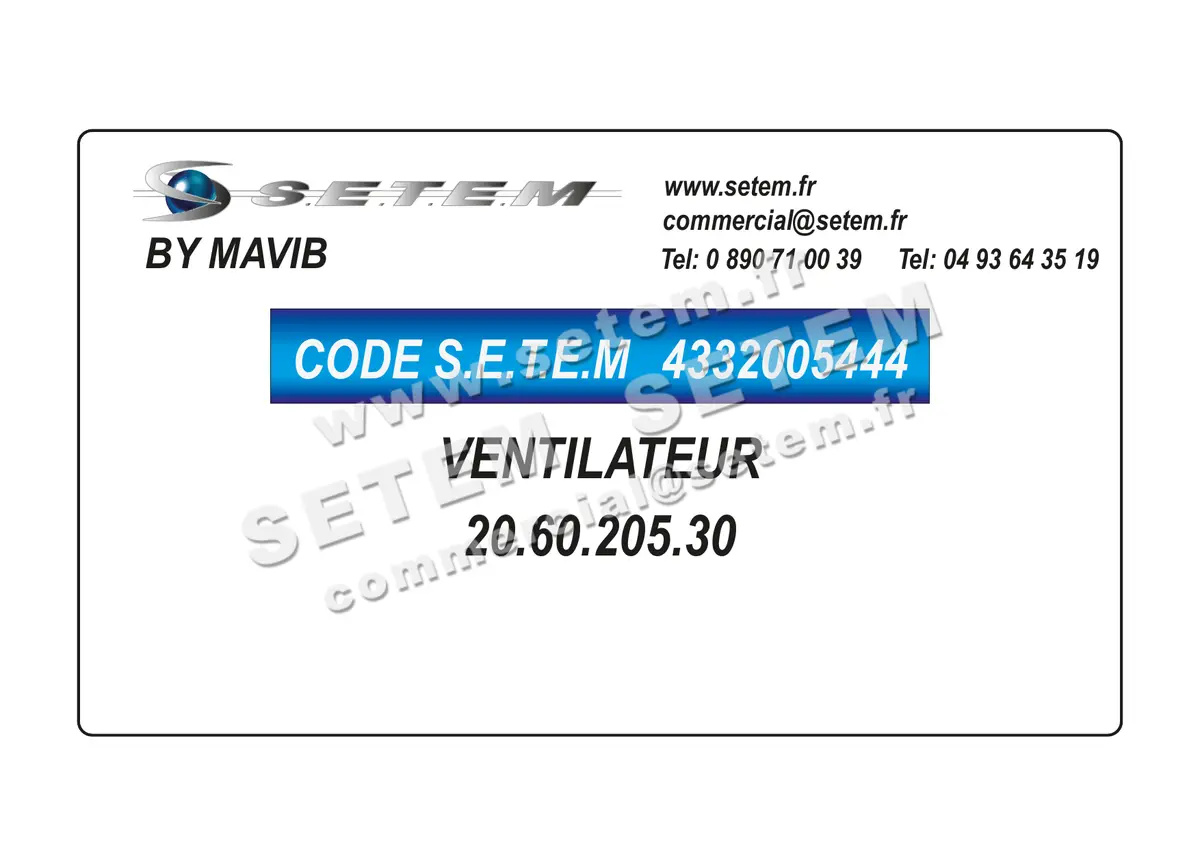 4332005444-VENTILATEUR MAVIB 20.60.205.30