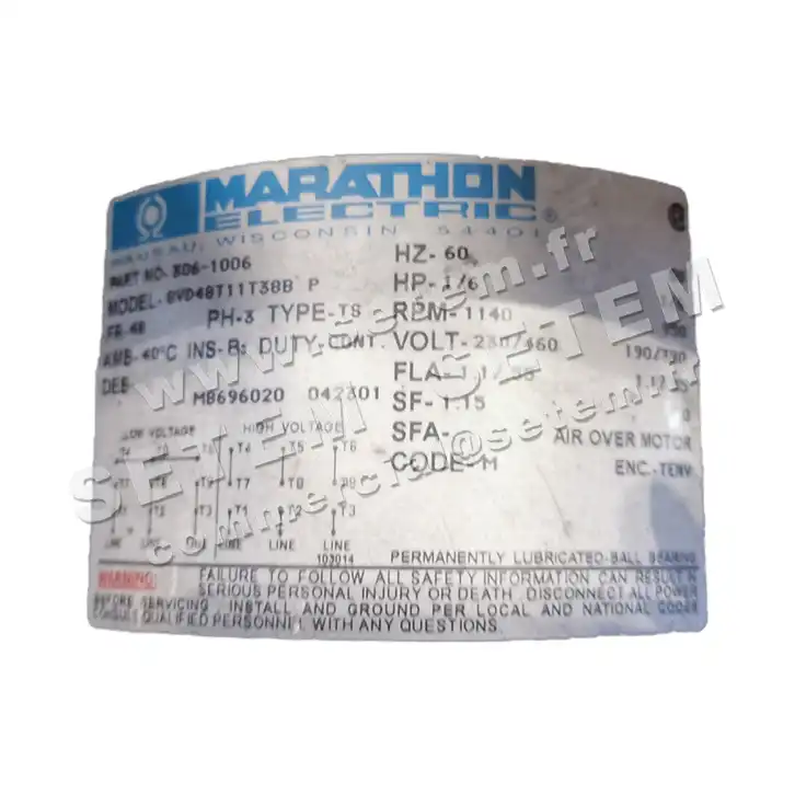 4334001235-MOTEUR MARATHON BVD48T11T38BP
