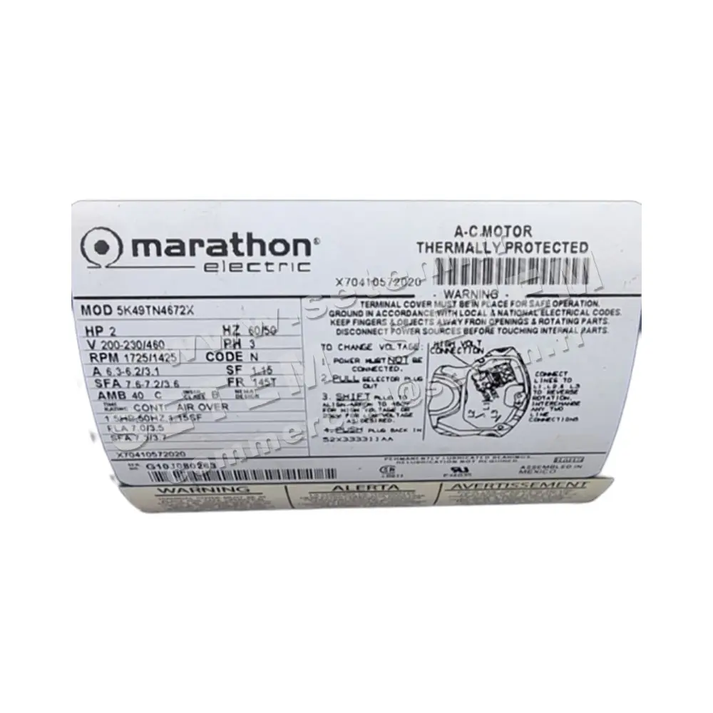 4334003001-MOTEUR MARATHON 5K49TN4672X