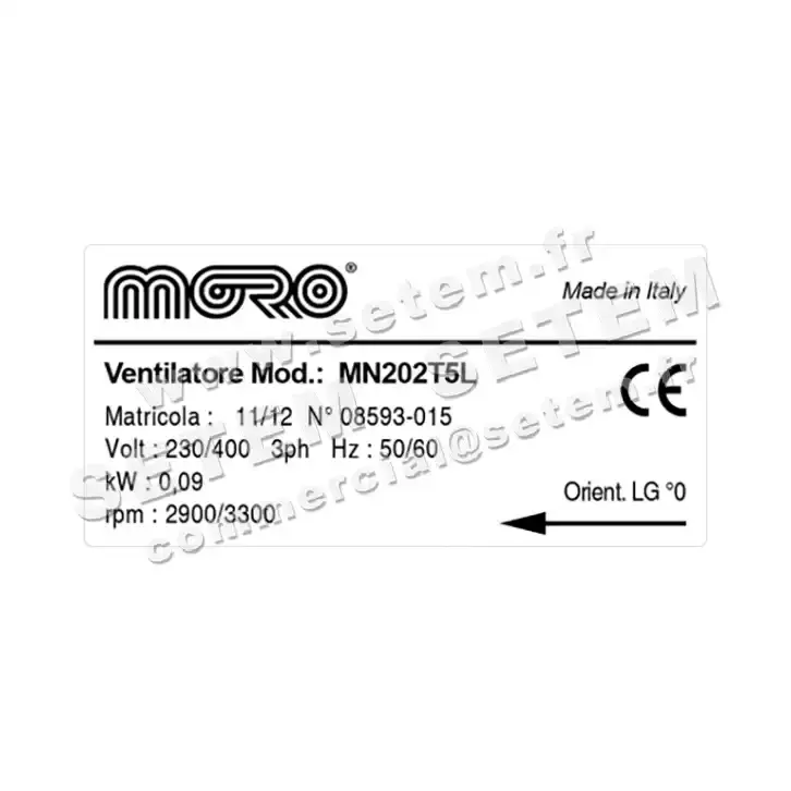 4335005680-VENTILATEUR MORO MN202.LG0 0.09KW 2P T230/400V 3